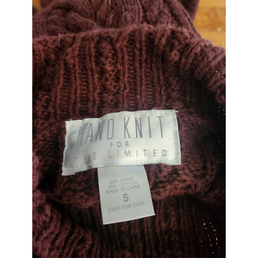 Y2K Brown Cable Knit Oversize Sweater - Picture 4 of 4
